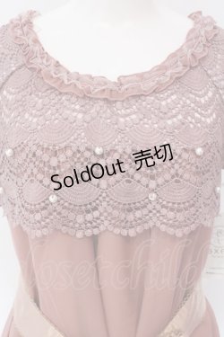 画像2: axes femme / レースケープ風Aラインドレス M ピンク O-25-04-15-032-AX-OP-IG-OS
