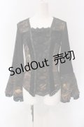 Ozz On / レースアップ異素材ニット  ブラック O-25-04-15-033-OO-TO-IG-OS