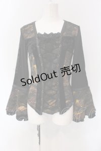 Ozz On / レースアップ異素材ニット  ブラック O-25-04-15-033-OO-TO-IG-OS