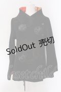 gouk / プリントショートジャケット  ブラック×裏地レッド O-25-04-15-036-GO-JA-IG-ZS