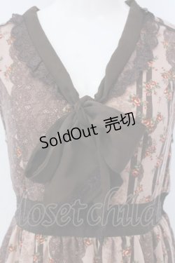 画像2: axes femme / レースプリントボウタイワンピース M ピンクベージュ O-25-04-15-037-AX-OP-IG-OS