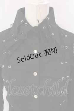 画像2: ACDC RAG / レースアップ肩あきブラウス  ブラック O-25-04-15-038-PU-BL-IG-OS
