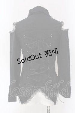 画像4: ACDC RAG / レースアップ肩あきブラウス  ブラック O-25-04-15-038-PU-BL-IG-OS
