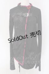 h.ANARCHY / チャイナジップカットソー  ブラック O-25-04-15-039-HN-TO-IG-OS