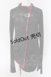 h.ANARCHY / チャイナジップカットソー  ブラック O-25-04-15-039-HN-TO-IG-OS