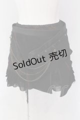 Ozz Croce / チェーン付レイヤードスカート  レッド×ブラック O-25-04-15-042-OO-SK-IG-OS