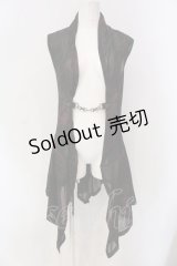 Ozz Croce / ネットプリントジレ  ブラック×レッド O-25-04-15-043-OO-TO-IG-OS