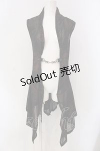Ozz Croce / ネットプリントジレ  ブラック×レッド O-25-04-15-043-OO-TO-IG-OS