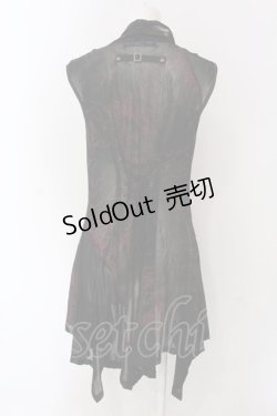 画像3: Ozz Croce / ネットプリントジレ  ブラック×レッド O-25-04-15-043-OO-TO-IG-OS