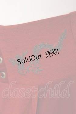画像2: Ozz Croce / 刺繍ランダムスカート  レッド×ブラック O-25-04-15-044-OO-SK-IG-OS