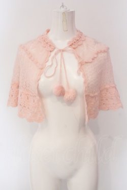 画像1: BABY,THE STARS SHINE BRIGHT / 透かし編みモヘアケープ  ピンク O-25-04-15-046-BA-TO-IG-OS