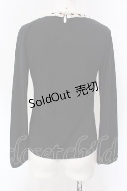 画像3: axes femme / スクエアヨークカットソー  クロ×アイボリー O-25-04-15-049-AX-TO-IG-OS