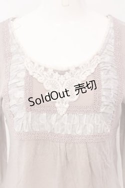 画像2: axes femme / スクエアレース配色カットソー  ベージュ系 O-25-04-15-051-AX-TO-IG-OS
