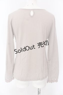 画像3: axes femme / スクエアレース配色カットソー  ベージュ系 O-25-04-15-051-AX-TO-IG-OS