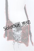 kikou / レースアップショルダーバッグ  ブラック×レッド O-25-04-15-1001-GO-BG-IG-OS