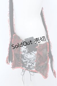 kikou / レースアップショルダーバッグ  ブラック×レッド O-25-04-15-1001-GO-BG-IG-OS