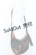 kikou / 鞠プリントショルダーバッグ  ブラック×レッド O-25-04-15-1004-GO-BG-IG-OS