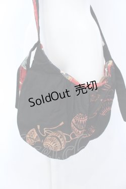 画像3: kikou / 鞠プリントショルダーバッグ  ブラック×レッド O-25-04-15-1004-GO-BG-IG-OS