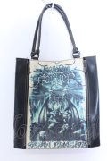 Jean Paul GAULTIER / サタントートバック  ブラック×アイボリー×グリーン O-25-04-15-1007-GO-BG-IG-OS