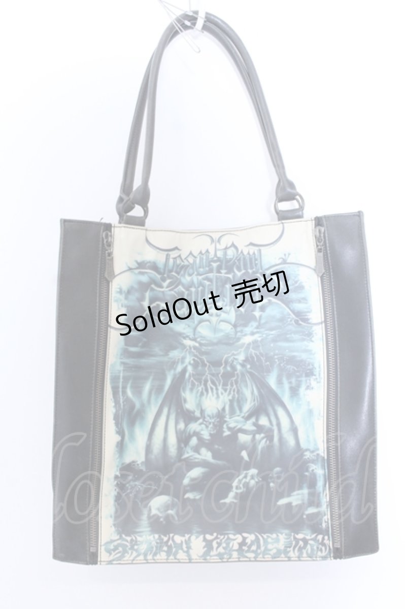 画像1: Jean Paul GAULTIER / サタントートバック  ブラック×アイボリー×グリーン O-25-04-15-1007-GO-BG-IG-OS (1)