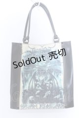 Jean Paul GAULTIER / サタントートバック  ブラック×アイボリー×グリーン O-25-04-15-1007-GO-BG-IG-OS