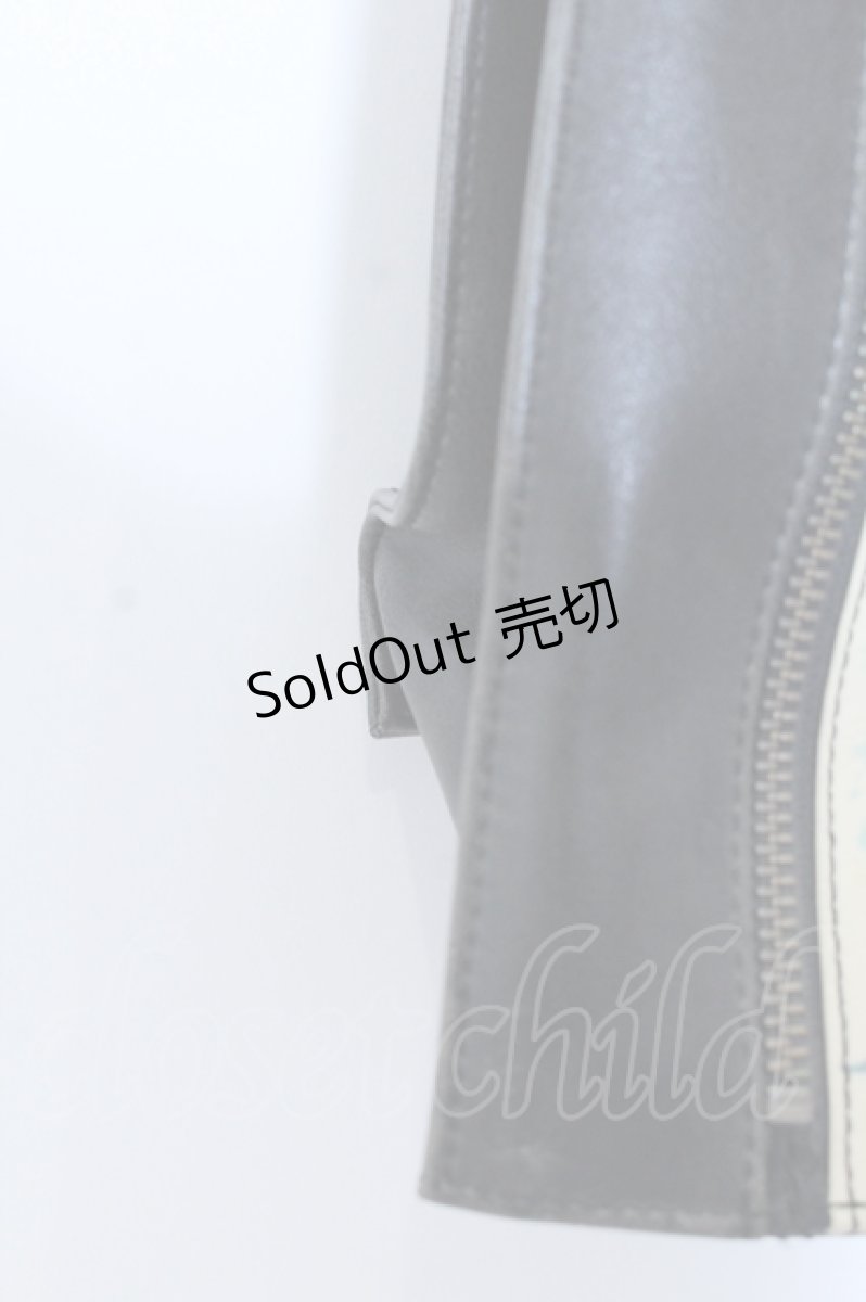 画像3: Jean Paul GAULTIER / サタントートバック  ブラック×アイボリー×グリーン O-25-04-15-1007-GO-BG-IG-OS (3)