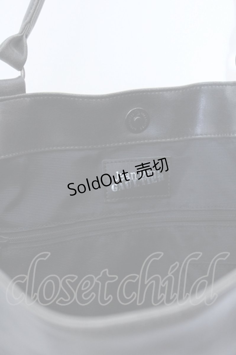 画像7: Jean Paul GAULTIER / サタントートバック  ブラック×アイボリー×グリーン O-25-04-15-1007-GO-BG-IG-OS (7)