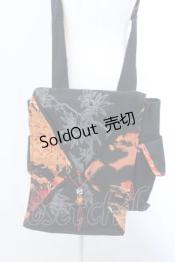 画像1: kikou / 紅葉プリントショルダーバッグ  ブラック O-25-04-15-1008-GO-BG-IG-OS