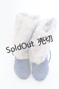 axes femme / ボア折り返しスエード調ブーツ M アオ O-25-04-15-1015-AX-SH-OW-ZT-K001