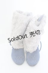 axes femme / ボア折り返しスエード調ブーツ M アオ O-25-04-15-1015-AX-SH-OW-ZT-K001