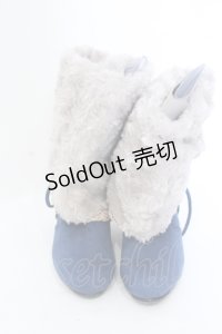 axes femme / ボア折り返しスエード調ブーツ M アオ O-25-04-15-1015-AX-SH-OW-ZT-K001