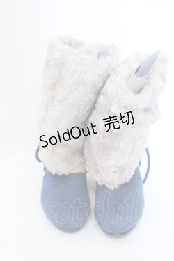 画像1: axes femme / ボア折り返しスエード調ブーツ M アオ O-25-04-15-1015-AX-SH-OW-ZT-K001