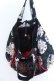 画像2: kikou / 和柄コーデュロイ切り替えトートバッグ  ブラック O-25-04-15-1002-GO-BG-IG-OS (2)