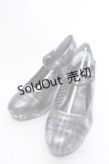 YOSUKE / チャンキーヒールパンプス L ラメチェック O-25-04-15-1017-PU-SH-IG-ZT-K001