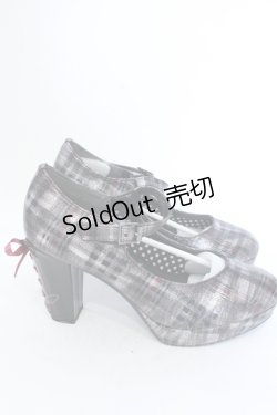画像4: YOSUKE / チャンキーヒールパンプス L ラメチェック O-25-04-15-1017-PU-SH-IG-ZT-K001