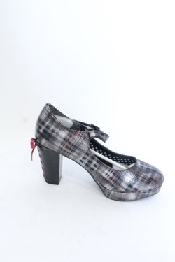 画像5: YOSUKE / チャンキーヒールパンプス L ラメチェック O-25-04-15-1017-PU-SH-IG-ZT-K001