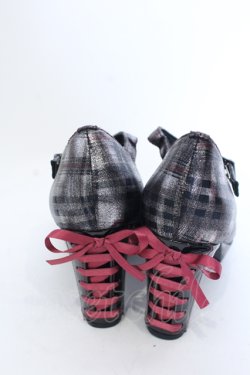 画像6: YOSUKE / チャンキーヒールパンプス L ラメチェック O-25-04-15-1017-PU-SH-IG-ZT-K001