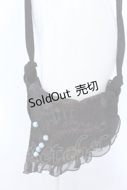 画像1: kikou / 楊柳フラップポシェット  ブラック O-25-04-15-1003-GO-BG-IG-OS