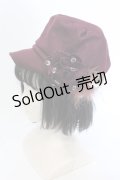 axes femme / コサージュつきハット  ワイン O-25-04-15-1019-AX-AC-OW-OS