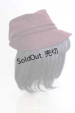 画像2: axes femme / コサージュつきハット  ワイン O-25-04-15-1019-AX-AC-OW-OS