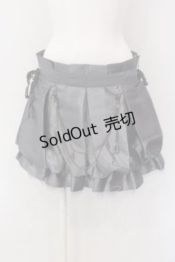 画像1: Ozz Croce / プリーツバルーンスカート  サテン グレー O-25-04-15-055-OO-SK-IG-OS