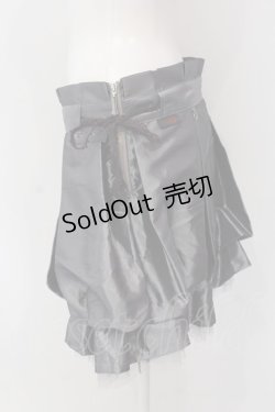 画像2: Ozz Croce / プリーツバルーンスカート  サテン グレー O-25-04-15-055-OO-SK-IG-OS