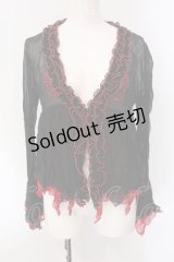 Qutie Frash / シフォンフリルボレロ【旧タグ】  ブラック×レッド O-25-04-15-056-QU-TO-IG-OS