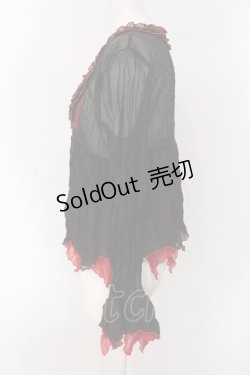 画像3: Qutie Frash / シフォンフリルボレロ【旧タグ】  ブラック×レッド O-25-04-15-056-QU-TO-IG-OS