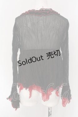 画像4: Qutie Frash / シフォンフリルボレロ【旧タグ】  ブラック×レッド O-25-04-15-056-QU-TO-IG-OS
