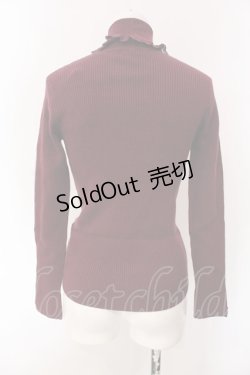 画像2: axes femme / 袖口デザインリブタートルプルオーバー M ワイン O-25-04-15-067-AX-TO-IG-OS