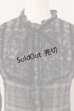 画像2: axes femme / ヨークフリルネルシャツ M クロ系 O-25-04-15-068-AX-BL-IG-OS