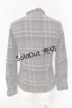 画像3: axes femme / ヨークフリルネルシャツ M クロ系 O-25-04-15-068-AX-BL-IG-OS