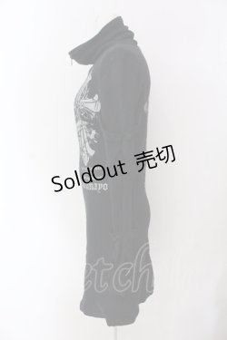 画像3: PUTUMAYO / ベルテッドスリーブクロスハイネックロングパーカー  ブラック O-25-04-15-070-PT-TO-IG-OS