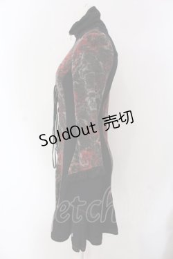 画像3: Ozz Croce / 薔薇刺繍ニットワンピース  ブラック×レッド O-25-04-15-075-OO-OP-IG-ZI